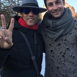 Avec Brian Joubert